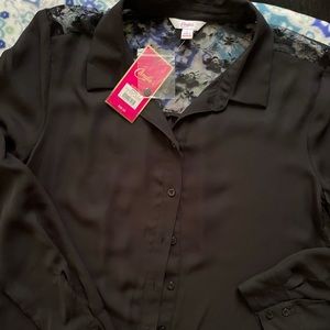 Candie’s Sheer Black Top